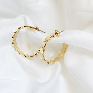 Gold Dot Hoop Earrings NEVER WORN